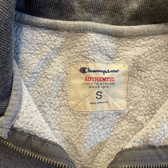 New York University NYU Unisex Grey Hoodie 1/4 Zip Tish Stern Vintage Small VTG - Picture 5 of 5